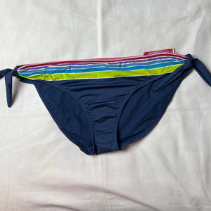 Old Navy Multicolored Stripe Bikini Swimsuit Bottom Size L NEW